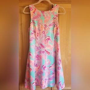 SOLD Lilly Pulitzer sz M Cove dress Poolside Blue Lovebirds
